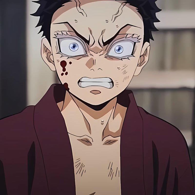 Tư thế ra đòn của Akaza trong trận chiến căng thẳng