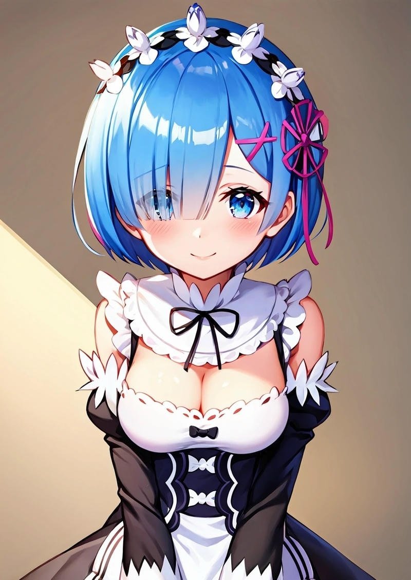 Ảnh Ram Rem Zero trong phong cách anime hiện đại