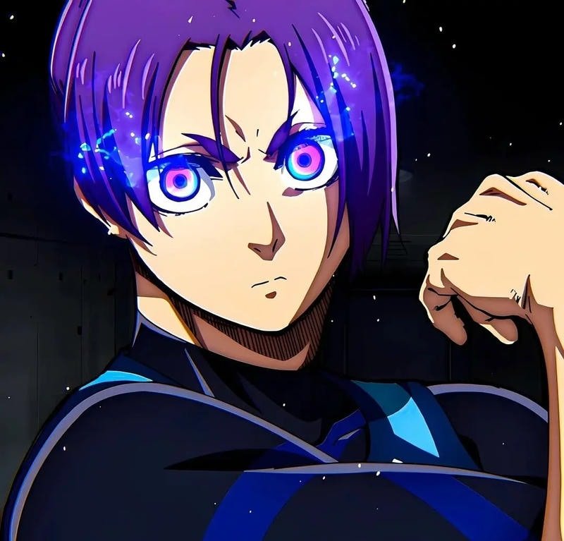 Ảnh anime Blue Lock Isagi trong trận đấu căng thẳng