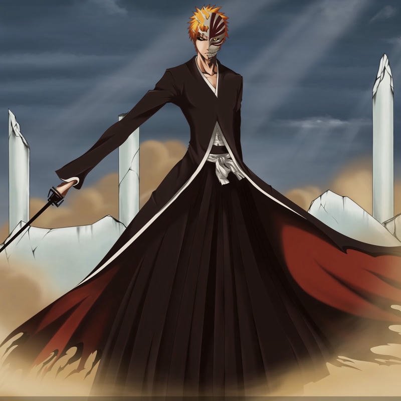 Ảnh nhân vật Ichigo thể hiện khí chất mạnh mẽ rõ rệt