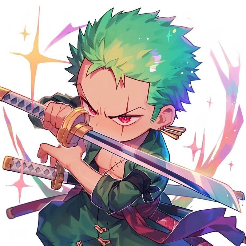 Ảnh nhân vật one piece chibi thể hiện biểu cảm sinh động