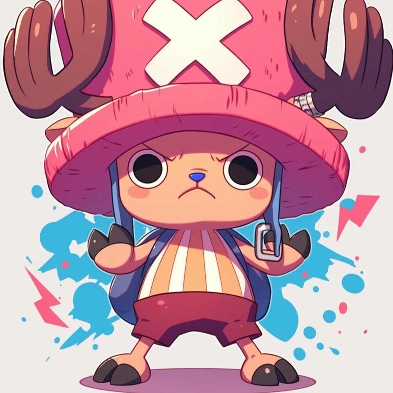 Ảnh one piece chibi tạo hình sáng tạo với nét vẽ mềm