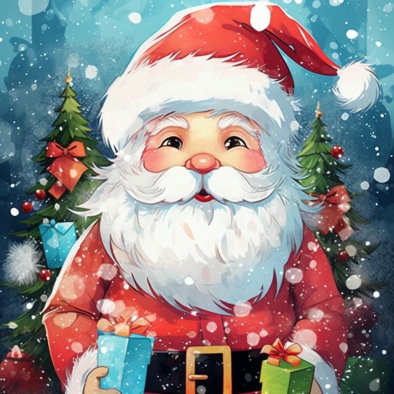 Ảnh ông già Noel tạo điểm nhấn với nụ cười hiền