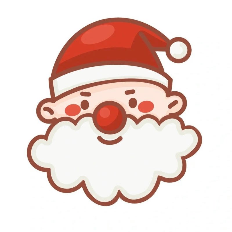 Ảnh ông già Noel thể hiện biểu cảm thân thiện dễ mến