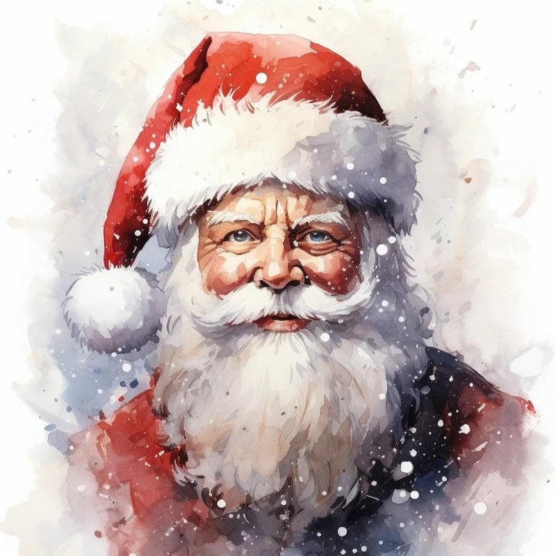 Ảnh ông già Noel thể hiện nét phúc hậu rõ ràng