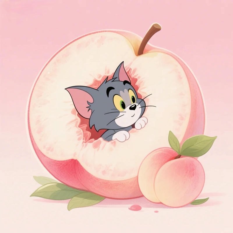 Ảnh quả đào tạo điểm nhấn bằng màu sắc nhẹ nhàng