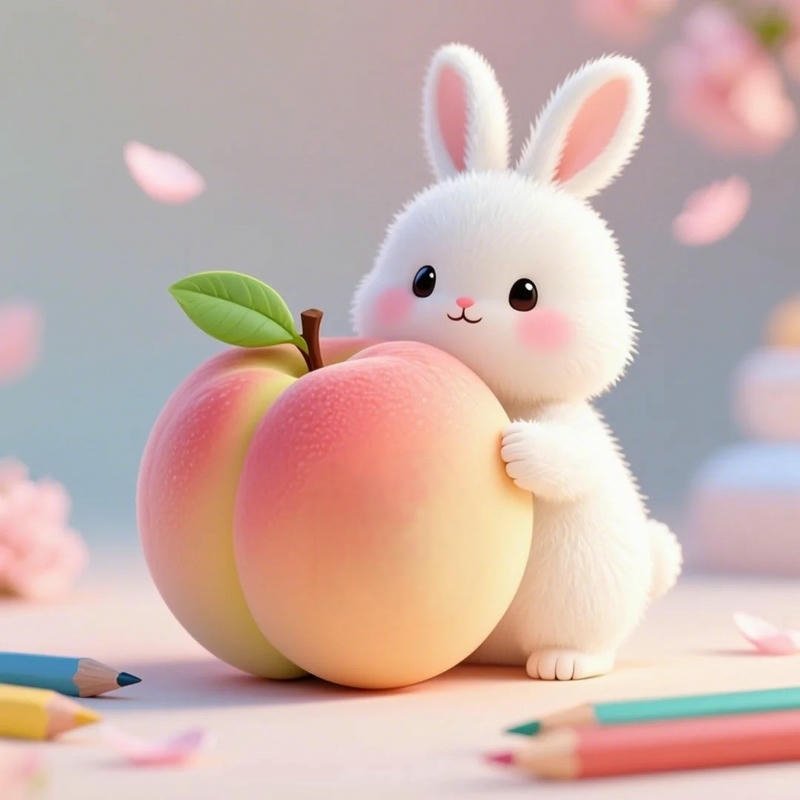 Ảnh quả đào thể hiện nét đáng yêu qua hình dáng tròn