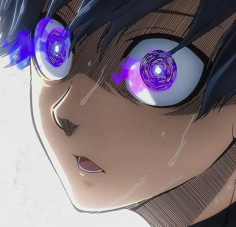 Anime Blue Lock trắng đen ngầu phong cách manga