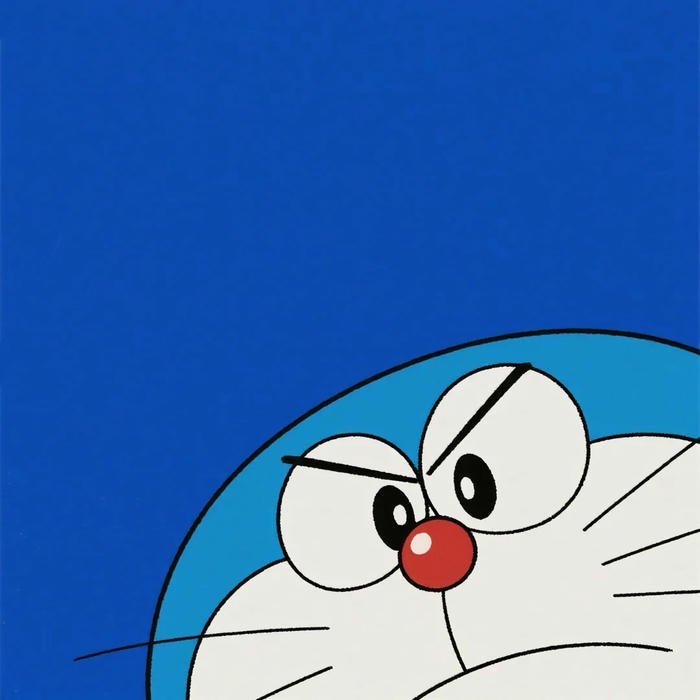 Avatar Doremon hài chỉ hiện nửa khuôn mặt dưới góc ảnh thấp