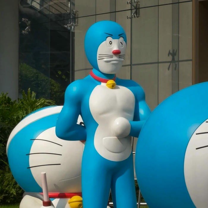 Avatar Doremon hài đứng khoe bụng béo một cách rất tự tin
