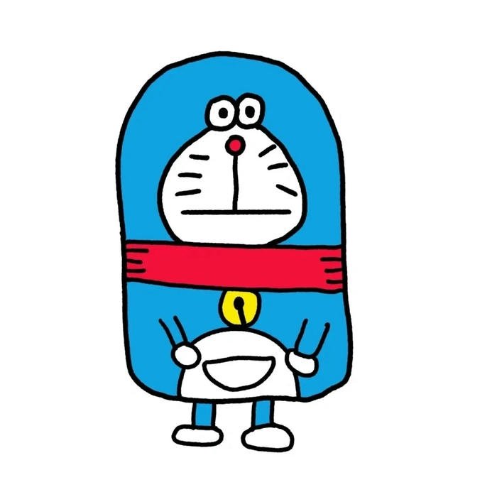 Avatar Doremon hài đứng nghiêm chỉnh với biểu cảm ngơ ngác khó đỡ