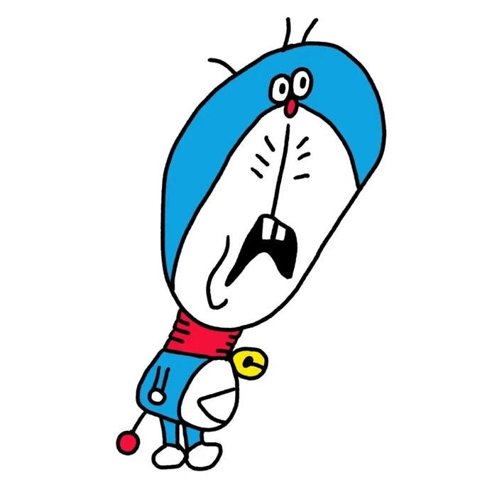 Avatar Doremon hài hốt hoảng với khuôn mặt biến dạng hài hước