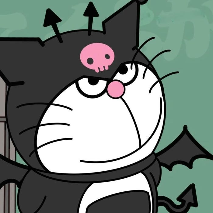 Avatar Doremon hài phiên bản ác quỷ màu đen cực kỳ thú vị
