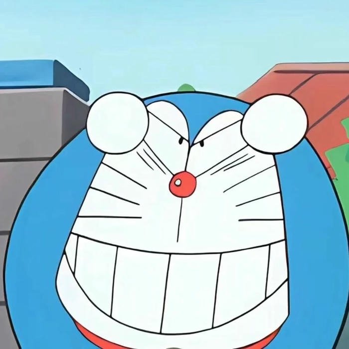 Avatar Doremon hài với nụ cười rộng khoe hàm răng trắng