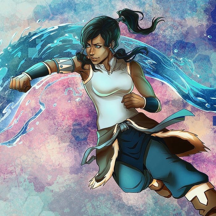Avatar Korra lướt đi trên dòng nước với tốc độ cực nhanh