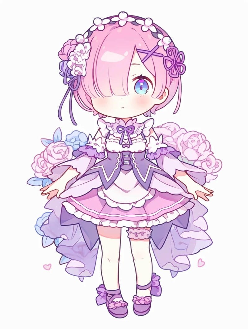 Avatar Ram Rem với tạo hình anime nổi bật