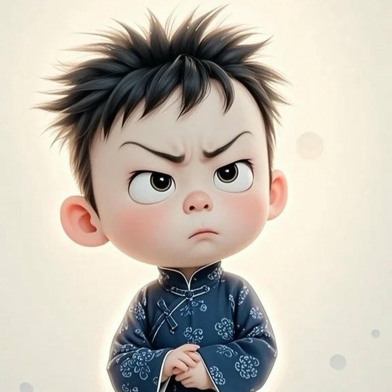 Avatar em bé hài thể hiện sự tinh nghịch qua biểu cảm