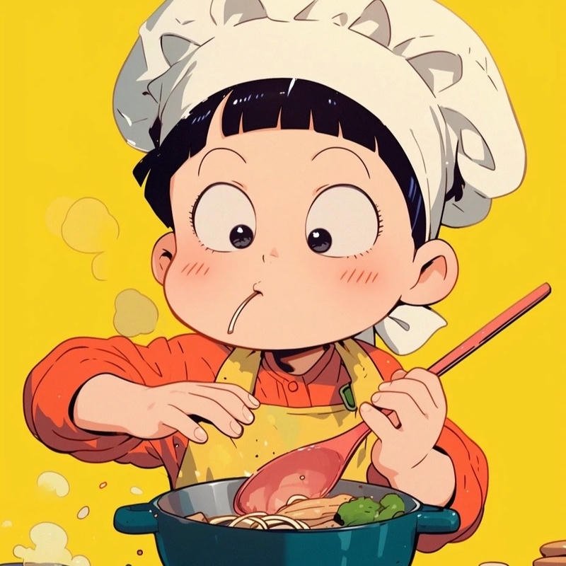 Avatar nấu ăn mang phong cách dễ thương thu hút người xem