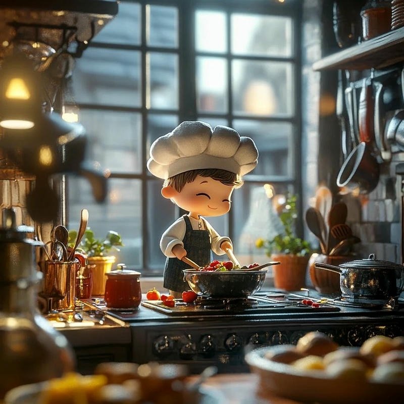 Avatar nấu ăn tạo cảm giác ấm áp qua từng chi tiết nhỏ