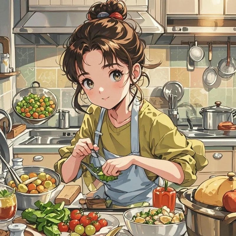Avatar nấu ăn tạo cảm hứng tích cực qua hình ảnh sinh động
