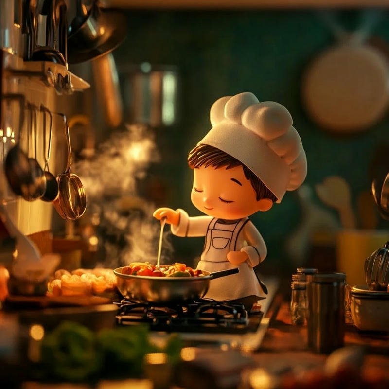 Avatar nấu ăn thể hiện niềm đam mê ẩm thực rõ nét