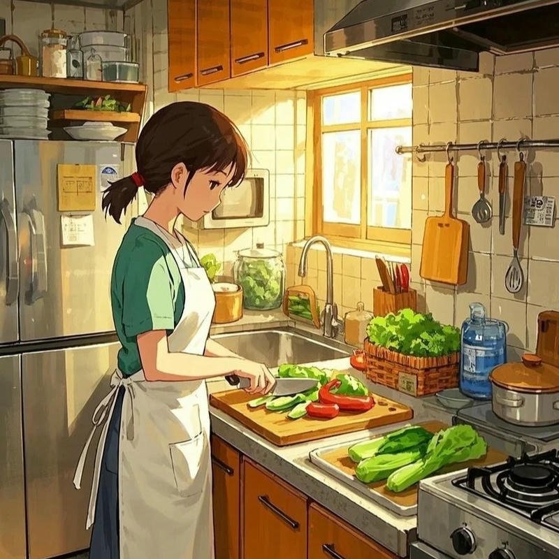 Avatar nấu ăn thể hiện sự linh hoạt trong phong cách thiết kế