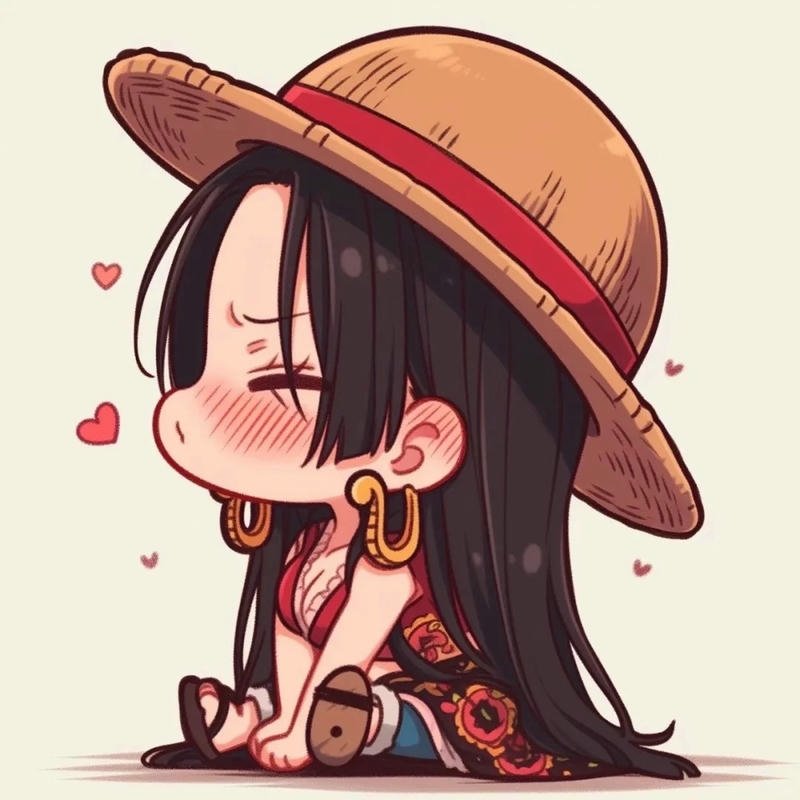 Avatar one piece chibi thể hiện nét tinh nghịch qua biểu cảm