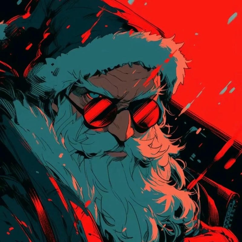 Avatar ông già Noel mang nét sinh động với biểu cảm dễ chịu