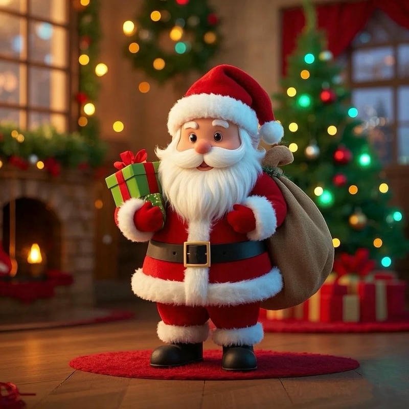 Avatar ông già Noel mang phong cách đáng yêu và vui nhộn