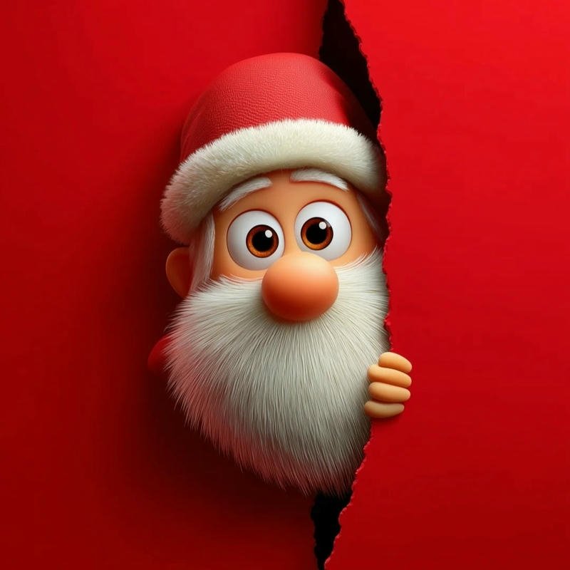 Avatar ông già Noel mang phong cách dễ thương đầy thân thiện