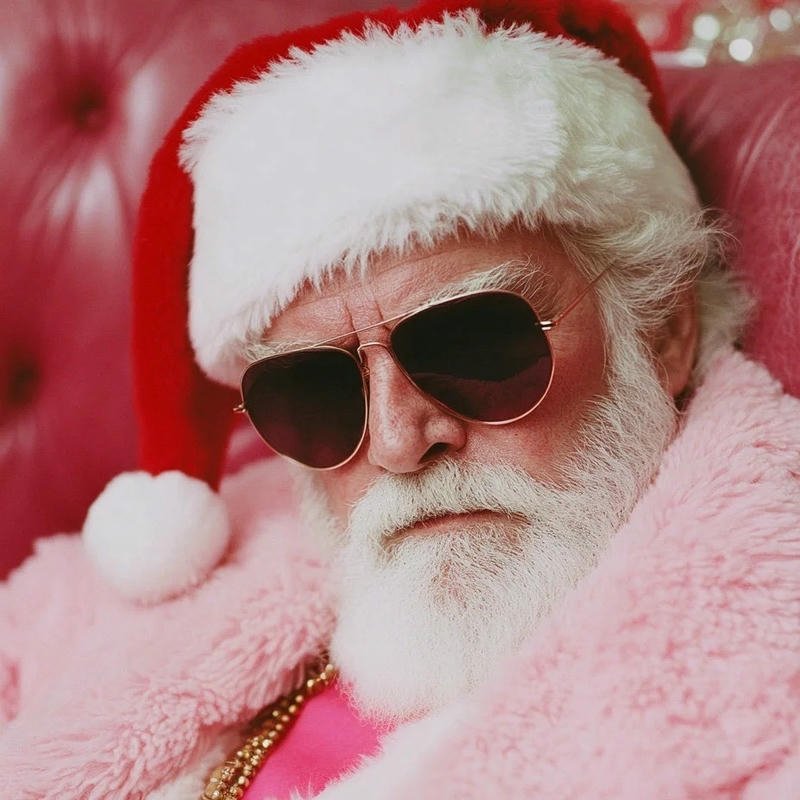 Avatar ông già Noel tạo cảm giác ấm áp qua biểu cảm nhẹ