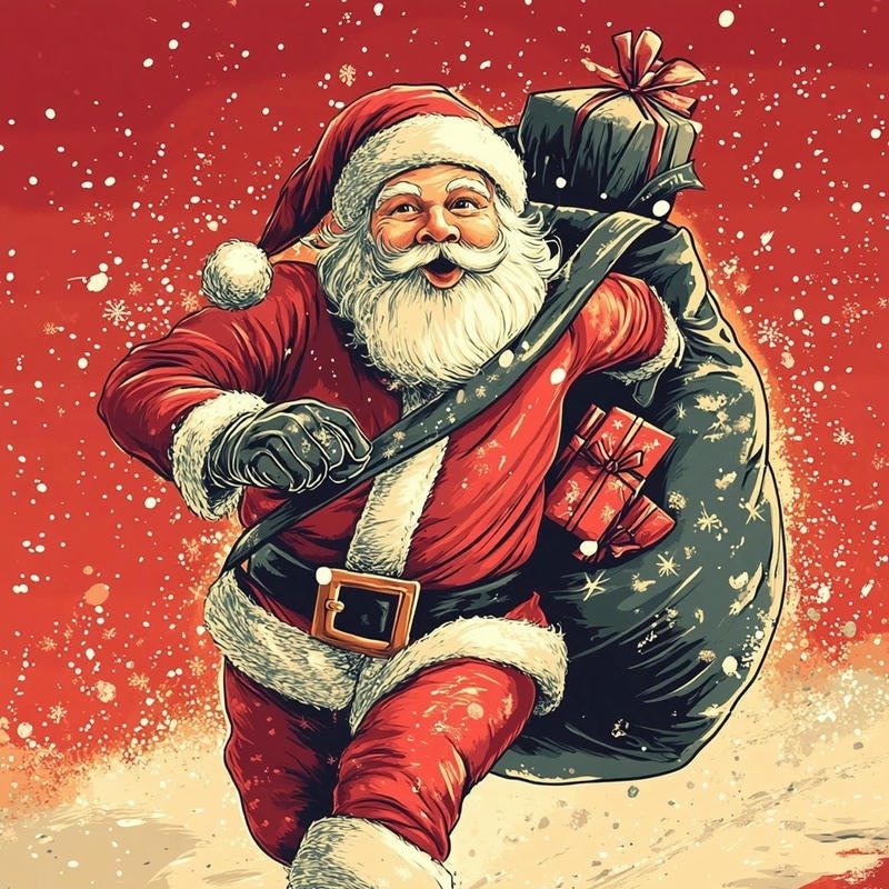 Avatar ông già Noel tạo hình nổi bật với nụ cười hiền