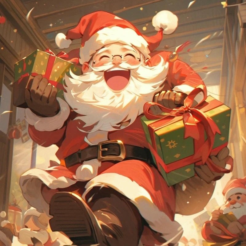 Avatar ông già Noel thể hiện nét dễ thương qua nụ cười tươi