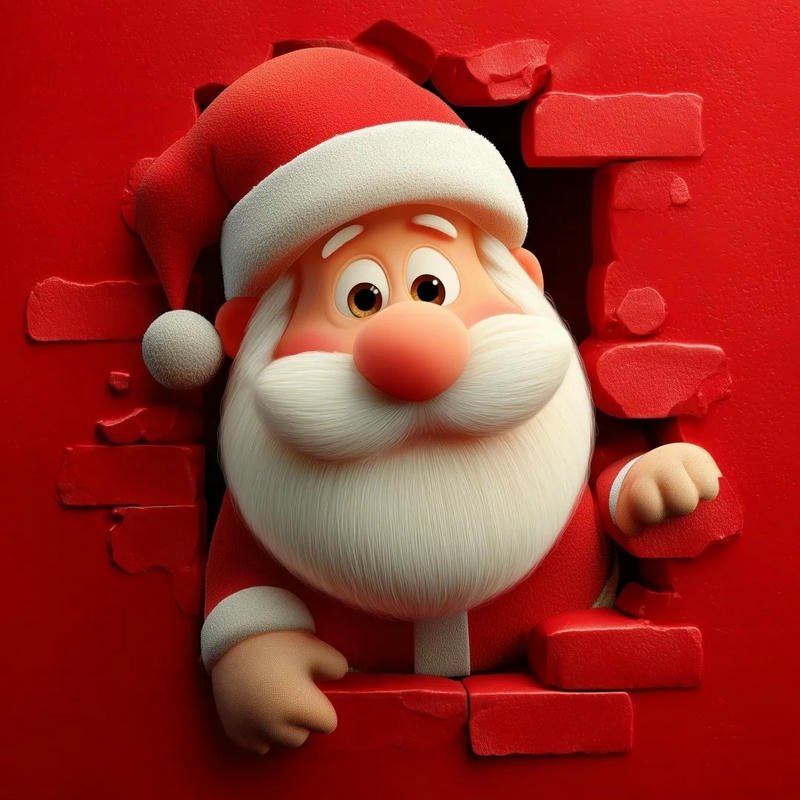 Avatar ông già Noel thể hiện nét vui tươi ấm áp