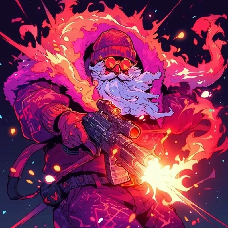 Avatar ông già Noel thể hiện phong cách vui tươi nhẹ nhàng