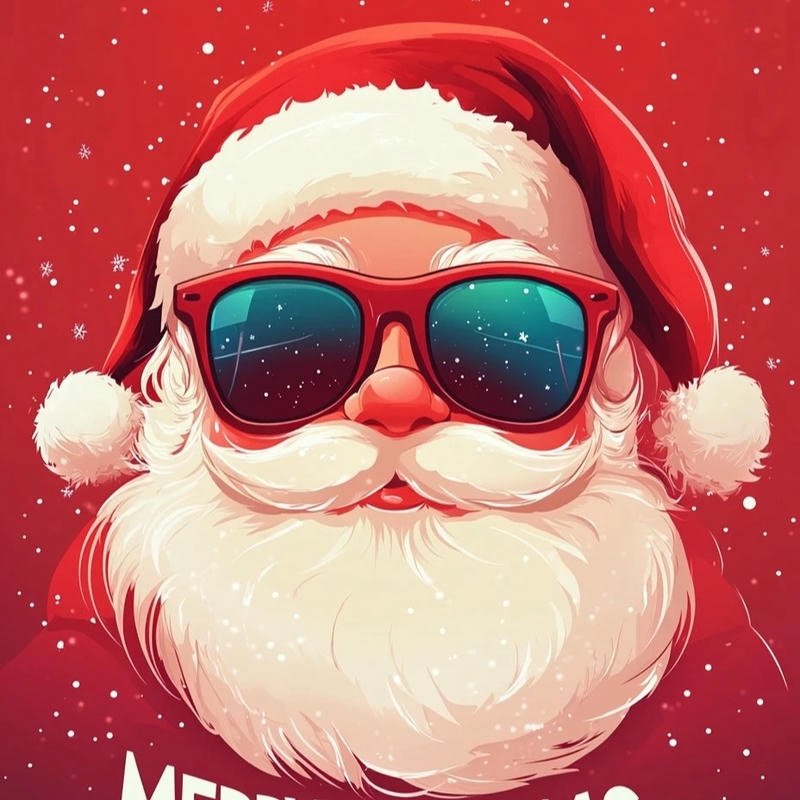 Avatar ông già Noel thể hiện vẻ phúc hậu và gần gũi