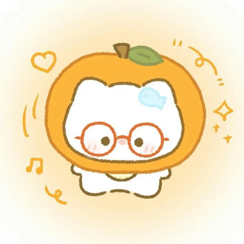 Avatar quả cam cute tạo hình sinh động với màu sắc hài hòa