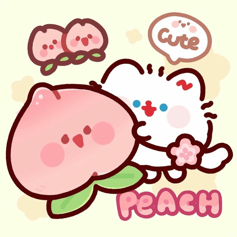 Avatar quả đào mang phong cách tối giản nhưng vẫn nổi bật