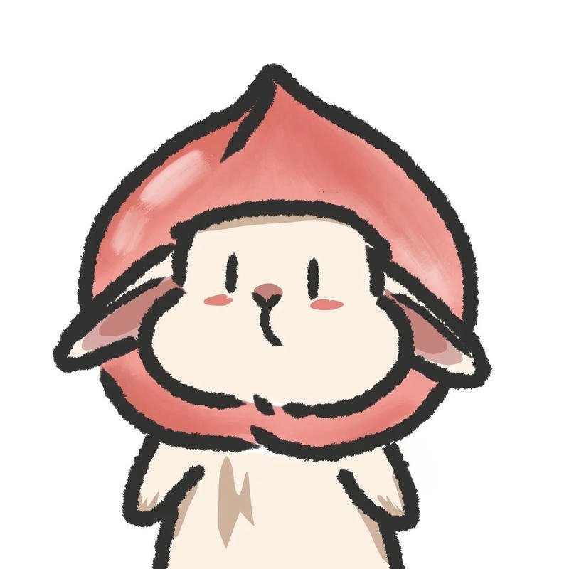 Avatar quả đào tạo điểm nhấn bằng nét vẽ tròn trịa mềm mại