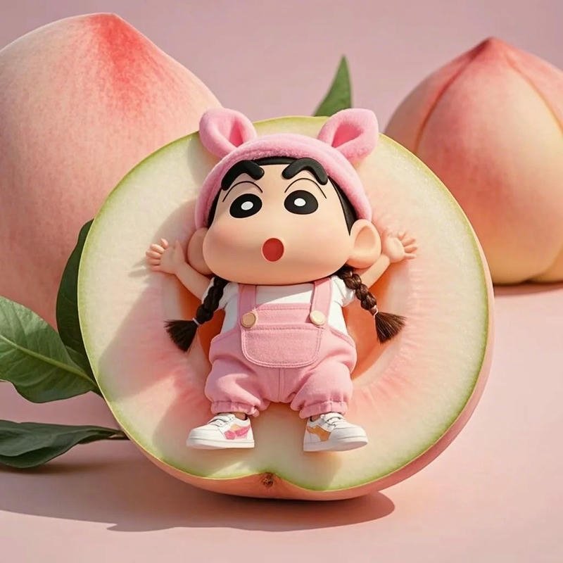 Avatar quả đào tạo hình sinh động với tông màu hài hòa