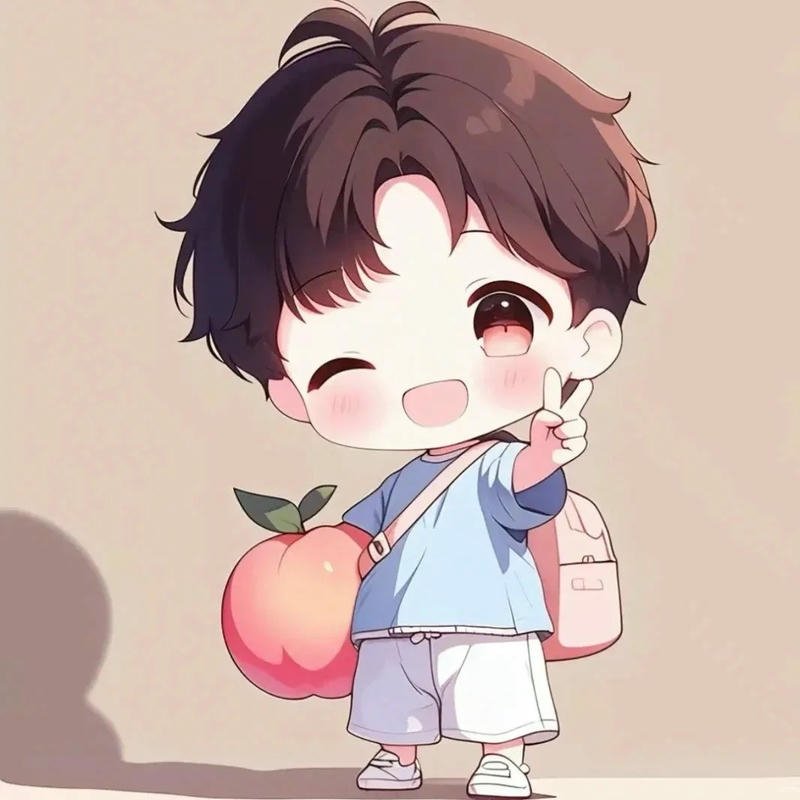 Avatar quả đào thể hiện nét tinh tế với biểu cảm dịu dàng