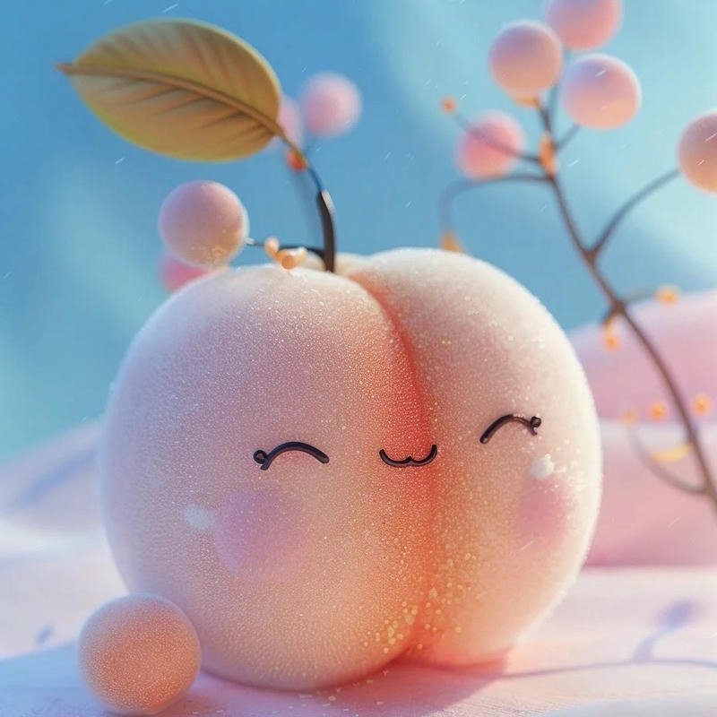 Avatar quả đào thể hiện phong cách hoạt hình đầy sáng tạo