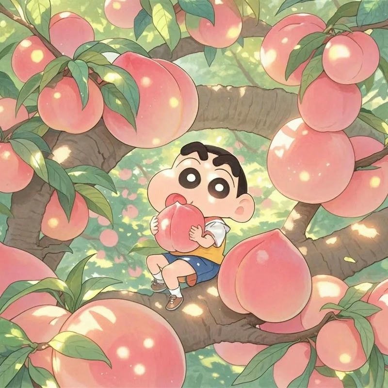 Avatar quả đào thể hiện vẻ đáng yêu qua từng chi tiết nhỏ