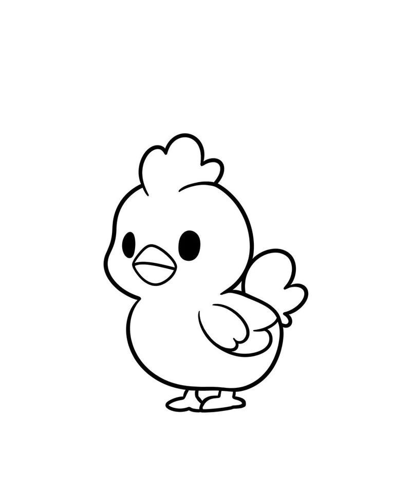 Bài tập tô màu gà con dành cho trẻ nhỏ