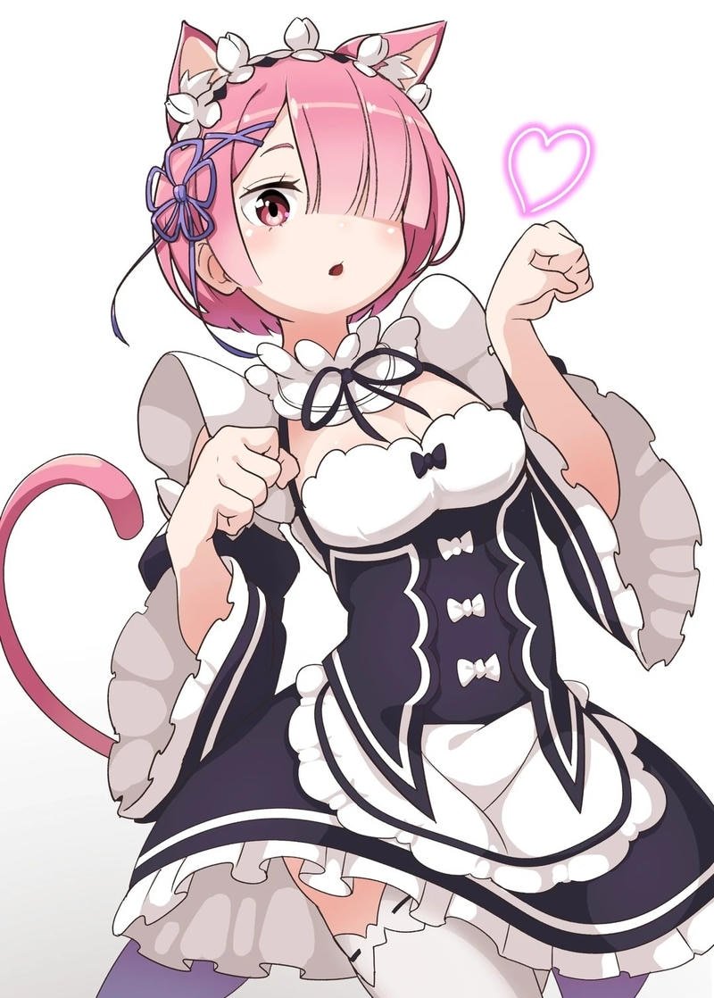 Cảnh Ram Rem với biểu cảm vui vẻ tươi tắn