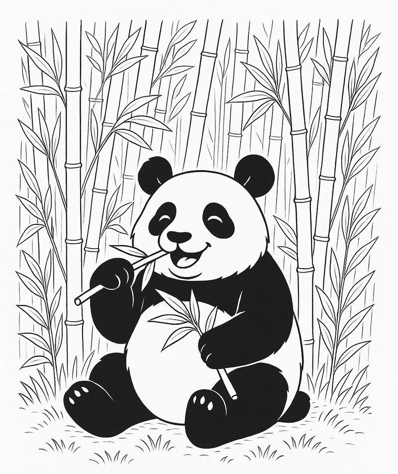 Dành cho bé tô màu quốc bảo Trung Quốc ăn trúc