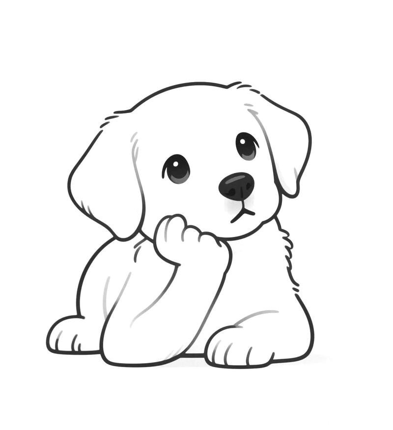 Đề tài hình vẽ chó con phù hợp trẻ mẫu giáo