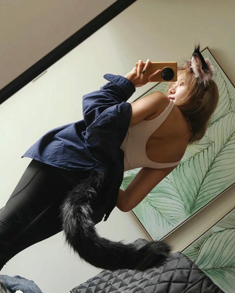 Đuôi mèo cosplay kiểu dáng linh hoạt dễ phối trang phục