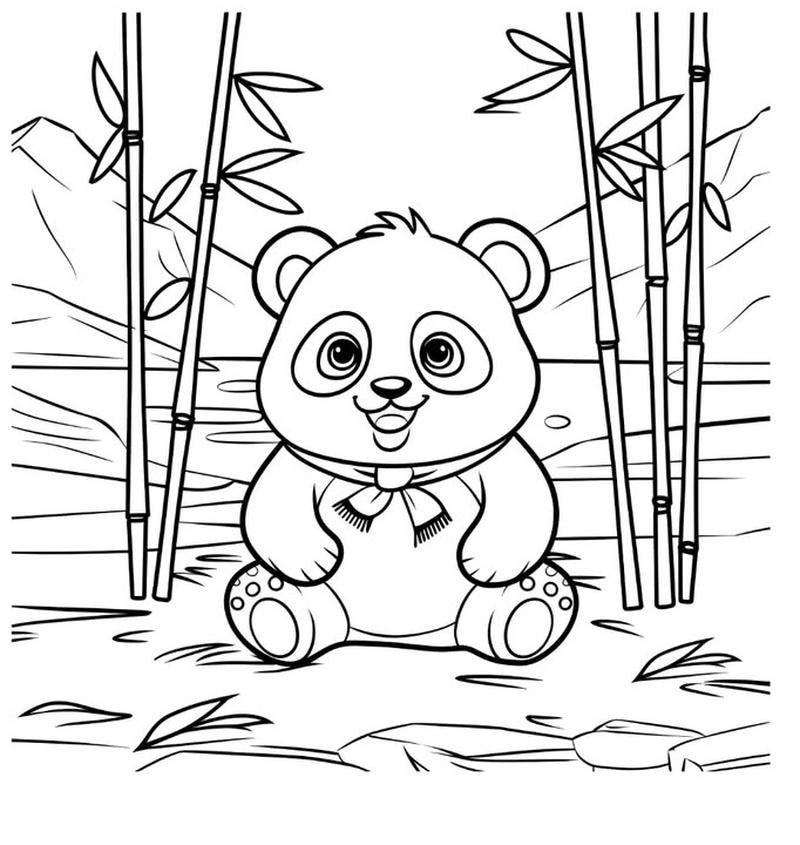 Gợi ý hình tô màu con gấu cute cho trẻ