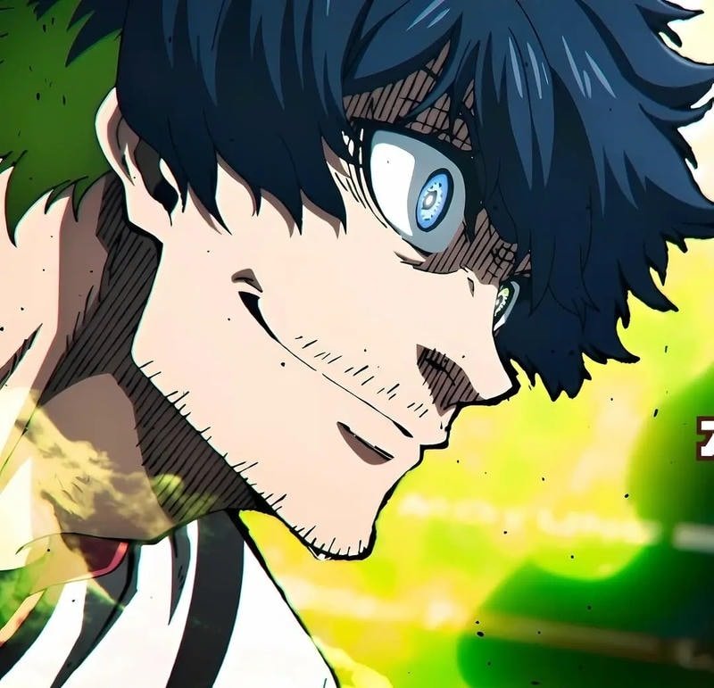 Hình Blue Lock ngầu trong khung cảnh sân bóng